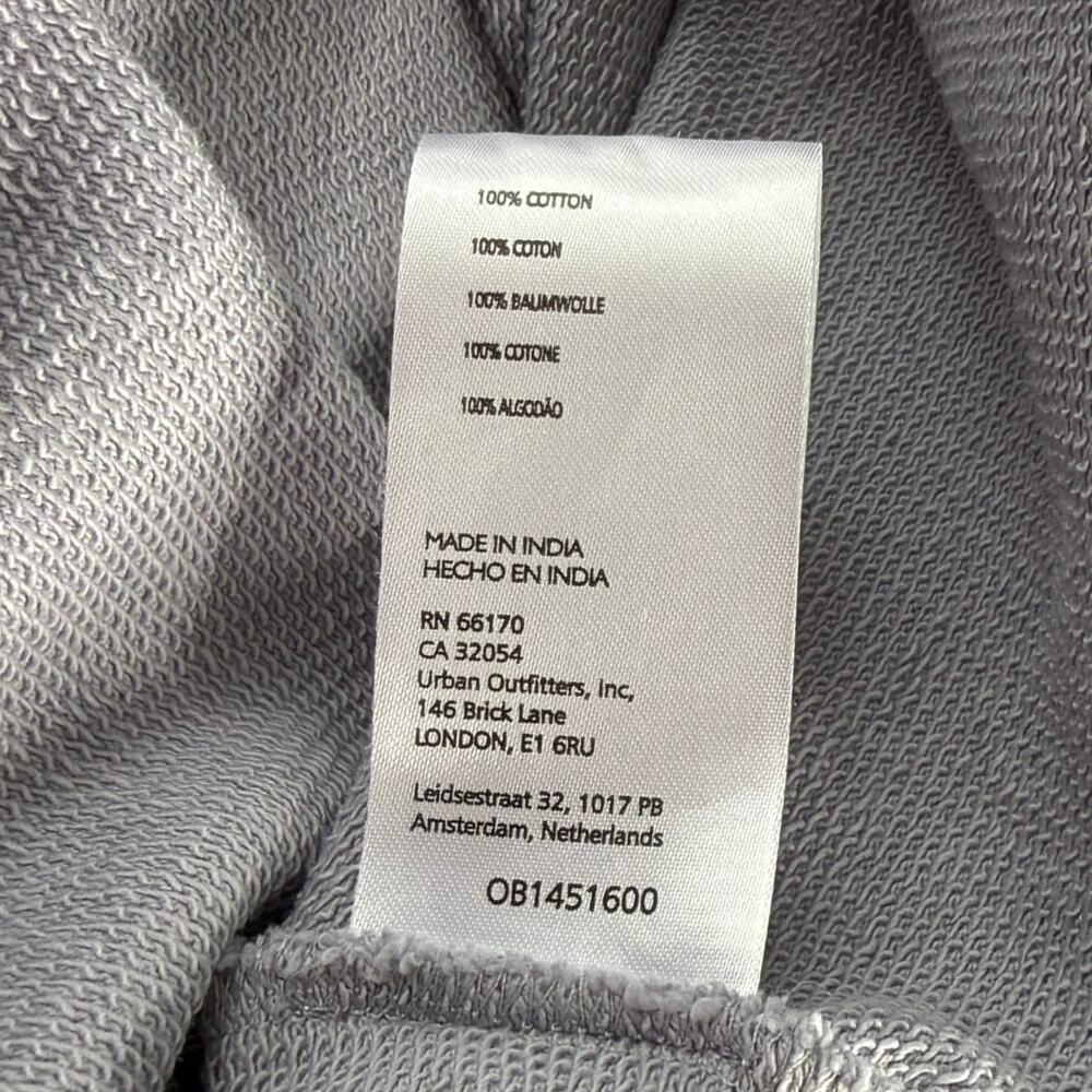Anthropologie Pilcro Open-Back Bow Cropped Puff Sleeve Sweatshirt Lavender S - Picture 5 of 9